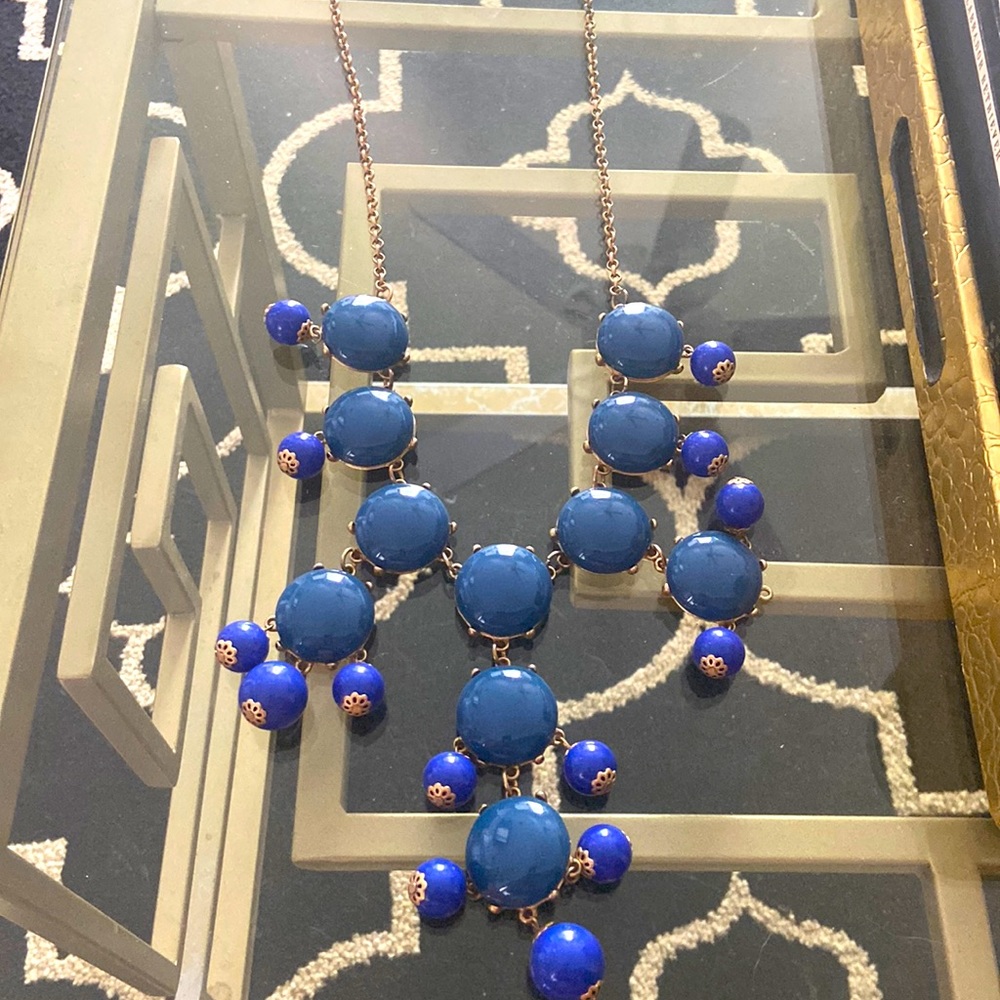 J. Crew Royal blue necklace. *Beading- good condition. Chain- used condition.*